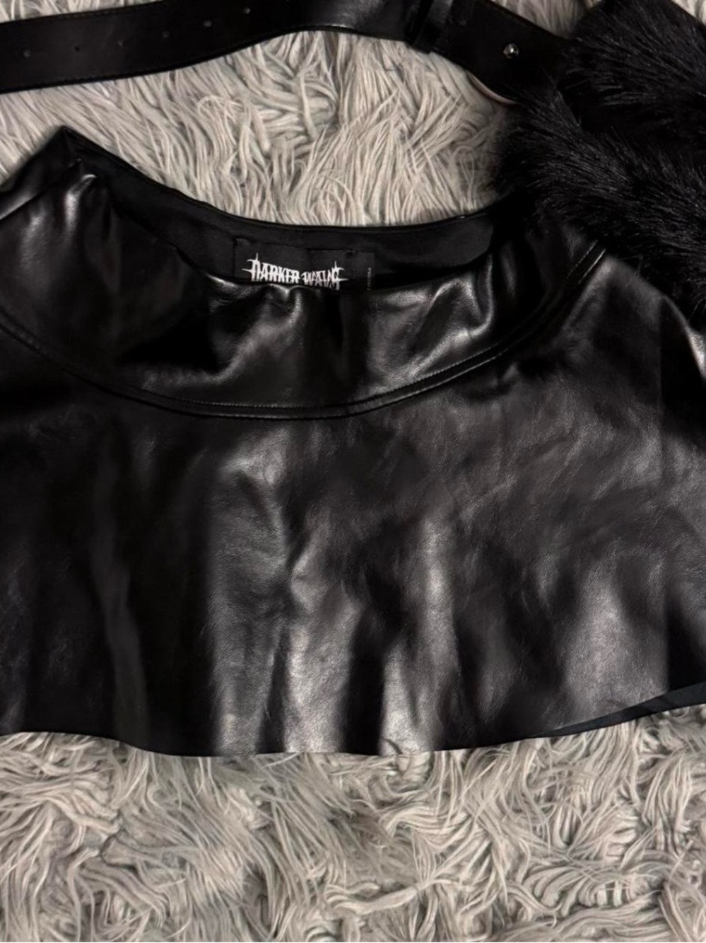 Black Faux Leather skirt